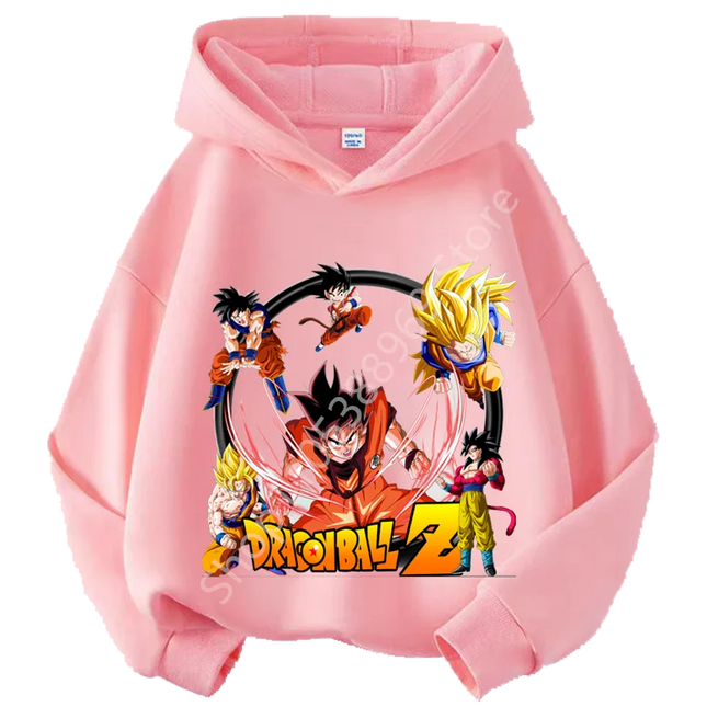 2026 Dragon Ball Chibi Characters Kids Hoodie 100-160 Size 3-12 Years Boys Casual Sporty Children's Sweatshirt