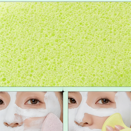 GECOMO Soft Thickened Facial Cleansing Puff Foaming Sponge for Deep Cleaning Gentle Face Wash Sponge