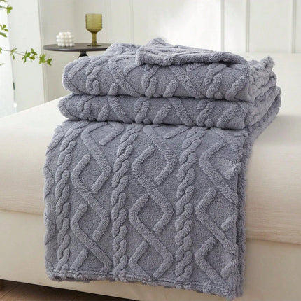 1pc Single-Layer Coral Fleece Blanket, Lightweight & Multi-Purpose Blanket Bed Cover,For Living Room Sofa Cover, Nap Blanket