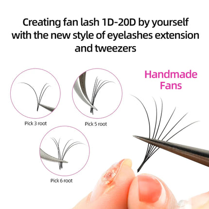 AGUUD Faux Mink Individual Lashes Supplies 0.03mm Matte Black Lash Tray Soft Russian Volume Classic Cashmere Eyelash Extensions