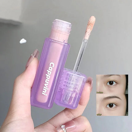 Cappuvini Velvet Highlighter Concealer Liquid Cover Acne Marks Dark Circles Brighten Skin Tone Moisturize Long-lasting Makeup