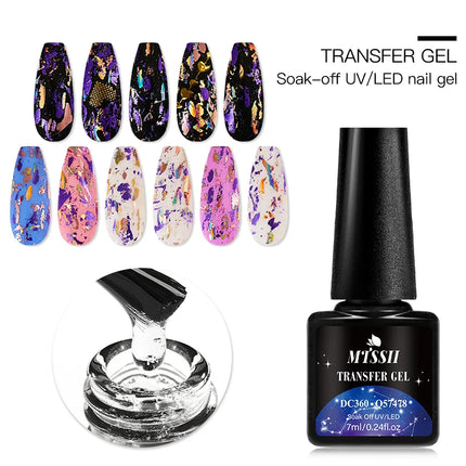 7ml Transfer Foil Nail Gel Polish Semi-Permanant Varnish For Adhesive Sticker Nail Glue Soak Off UV LED Gel Nail Art Gel