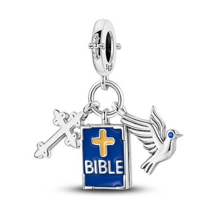 925 Sterling Silver Virgin Goddess Blessing Dangle Prayer Angel Pendant Charms Fit Original Necklace Bracelet DIY For Women Gift