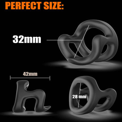 Penis Ring Silicone Cock Rings Delay Ejaculation Scrotal Binding Ball Stretcher Erection Enhancing Lock Cockring Sex Toy for Men