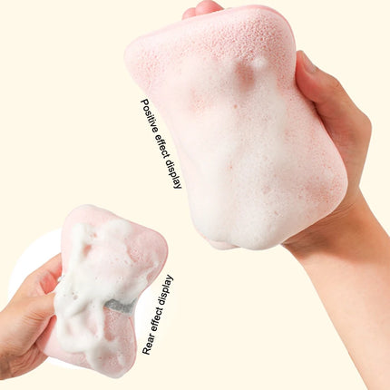 1Pc Bath Sponge Face Wash 2-in-1 Soap Bag Soft Clean Puff Reusable Makeup Remover Exfoliating Pads For Daily Cleansing Skin Care