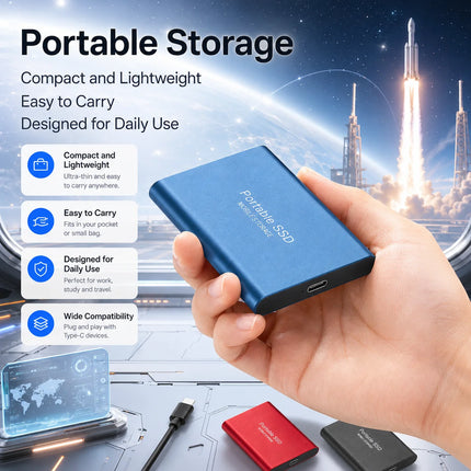 Tough Solid State Hard Disk Comes With Great Anti Shock Performance Mini Portable SSD With Mass Data And Large Capacity