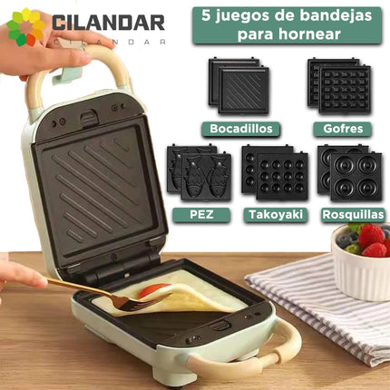 YIDPU 2026 3-in-1 Electric Toaster Waffle Maker Breakfast Pancake Donut Egg Waffle Fish Cake Oven - Sandwich Maker