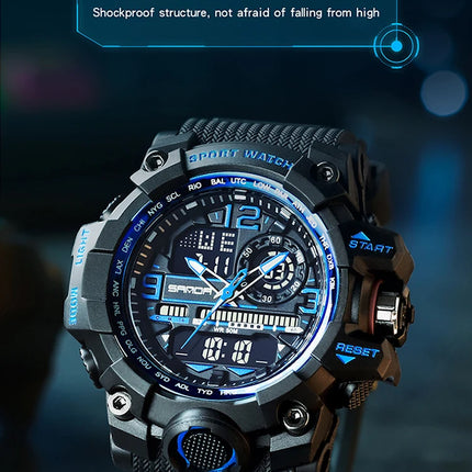 SANDA G style New Men's Watch 50M Waterproof Sports Military Quartz Watch For Male Electron Digital Wristwatch Reloj De Hombre