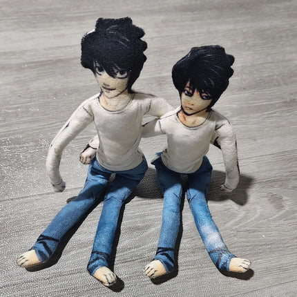 Anime Death Note L.Lawliet Cosplay Doll Plush Stuffed Dolls Abstract Joint Flexible Room Decoration Halloween Mascot Soft Props