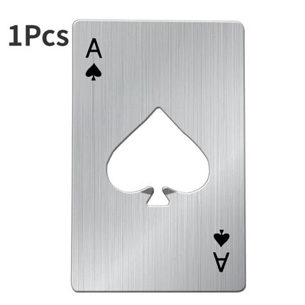 1/50pcs Credit Card Bottle Opener Pocket Stainless Steel Can Opener Bottle Picker Beer Wine Beer Opener Poker Black Peach A