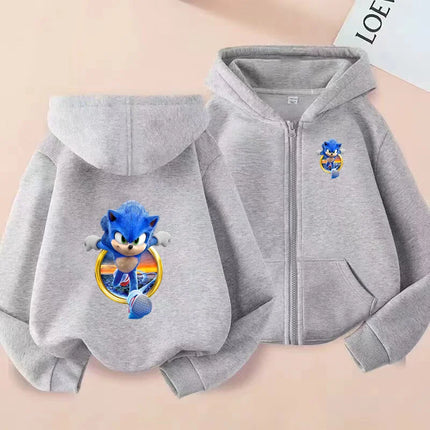 Children Supersonic Animals Cardigan Zipper Style Hoodie Sweatshirt Boys Girls3-12Yrs Loose Casual Charming Sports Coat Clothing