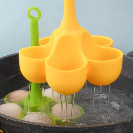 3/5 Holes Silicone Egg Cooker High Temperature Resistant Steamed Egg Tray Food Grade Complementary Food Make Kitchen Tools