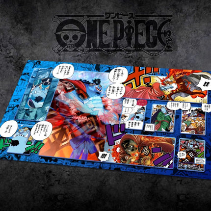 60*35cm Anime One Piece OPCG GAME Card PlayMat Comic Series New Four Emperors Teach Shankusu Buggy Luffy Chopper Collection Toys