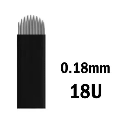 50pcs/Box Black Nano Blades Thin 0.18mm Microblading Flex U Shape Tattoo Needles Permanent Makeup Eyebrow Manual Pen