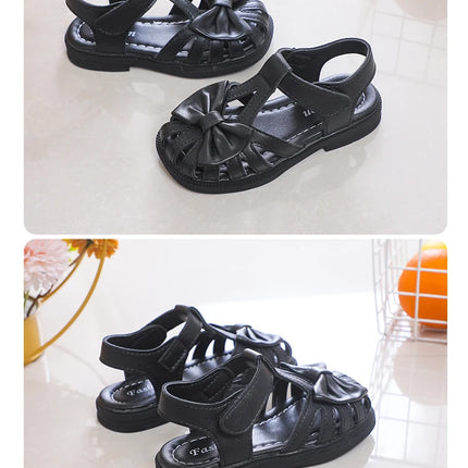 Baby Sandals for Girl Peep-toe Breathable Bow-knot Princess Children Fashion Soft 2024 Summer New Girls Sandals Cute Versatile