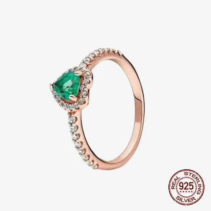 925 Sterling Silver Open Ring Style CZ Paved Heart Butterfly Flower Colorful Gemstone Ring For Women Daily Wear Jewelry Gift