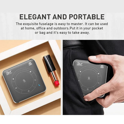 VIVICINE P11 Mini Portable Projector Android 9.0 DLP 4K Support Pocket 3D WiFi BT Battery 1.5H Power Bank Home Theater