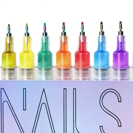 Nail Polishs Pens 12 Pieces Long Lasting Quick Dry Beauty Supplies Nail Paint Pens For Girls Women Teens Mothers Practice Salon