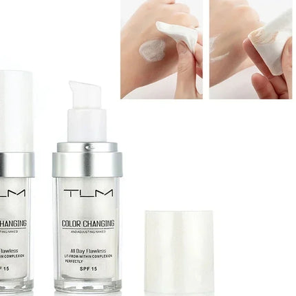 30ML TLM Foundation Color Changing Makeup Base Nude Face Full Cover Matte Concealer Long Lasting Make Up Liquid Foundation Cream