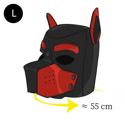 Sexy Charm Puppy Play Cosplay Mask Kit with Vibrant Full Head Ears Dog Hood for Couple BDSM Bondage Halloween Adult Sex Toys