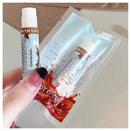 Multi flavor lollipop lipstick Hot Cocoa Lip Mask Moisturizes, moisturizes and reduces lip lines for men and women