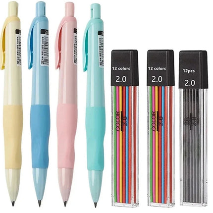2mm Mechanical Pencils Set Carpenter Drafting HB Pencil 2.0 mm for Drawing Writing Sketching Kawaii School Supplies