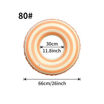 1PC Large Striped Inflatable Pool Floats, Swimming Pool Tubes, Classic Striped Swimming Rings for Adults