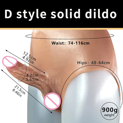 Lesbian Strap-On Dildo Penis Pants Realistic Soft Silicone Panties Solid Hollow Dildo For Men Woman Adults Sex Toys Masturbator