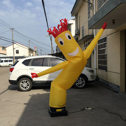 Air Inflatable Dancing Man, Inflatable Dancing Doll, Wacky Waving 10ft/3m Yellow, Inflatable Tube Guy, Strong Grid Cloth Construction, Easy Assemble, Clean with Damp Towel, Long Lasting, Scratch Resistant, for Advertising, Ou