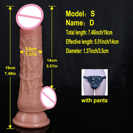 11.02in Huge Dildo Soft Penis Sexy Female Sex Toys Masturbator Double-layer Silicone Suction Cup Dildos for Women Big Dick Cock