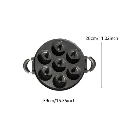 Donut Maker Pan Multipurpose Anti Scald Homemade Stovetop Baking Pan Donut Baking Pan for Snack Household Donut Party Tea Party