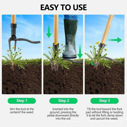 Standing Weed Puller Tool - Adjustable 45-Inch Weed Remover, No-Bend Weed Extractor for Garden Lawn, Durable Vertical Weeder