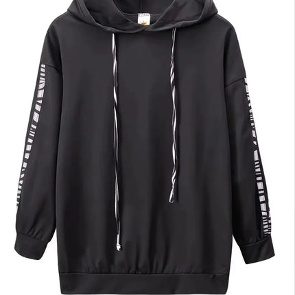 2-Piece Drawstring Hooded Trousers Suit Leopard Print Casual Long Sleeve Tracksuit Solid Casual Pullover Sweatshirt and Pants Set