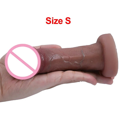 Realistic Big Glans Dildo Soft Silicone Huge Dick Strong Man Penis with Suction Cup Anal Vaginal Masturbators Sex Cock Adult 18+