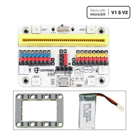 Elecfreaks Wukong Micro:Bit Extension Board Adapter Mechanical Finger Programmingfor Building Blocks Education Program Learning