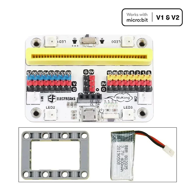 Elecfreaks Wukong Micro:Bit Extension Board Adapter Mechanical Finger Programmingfor Building Blocks Education Program Learning