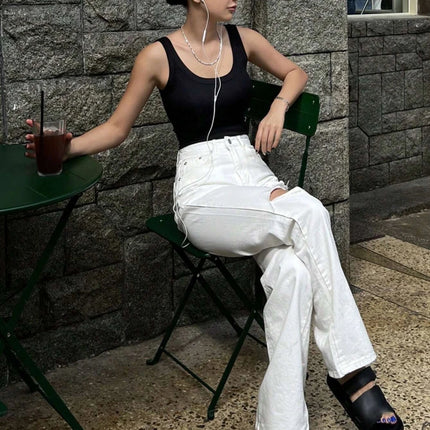 Underlay Beautiful Back Knitted Camisole Vest Paired With Women Summer Breast Covering 2024 New Cotton Sleeveless Outerwear Top