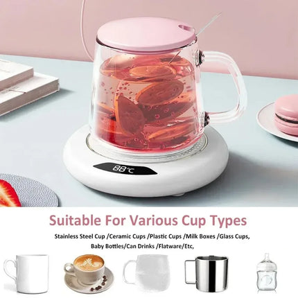 1pc Intelligent Constant Temperature Heating Coaster Heater,with 3 Temperature Adjustments,anti Slip,to Meet Different Cup Style