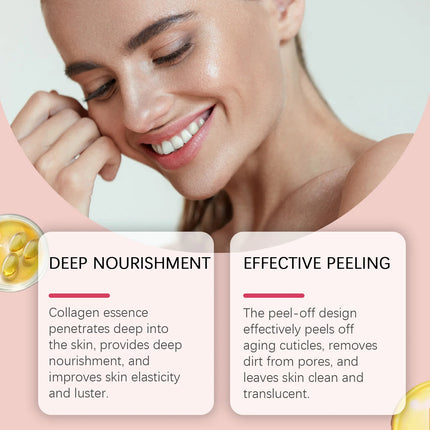 Korean Collagen Overnight Wrapping Peel Off Facial Mask, Collagen Night Wrapping Mask Deeply Hydrates Night Care Mask Cream 75ml