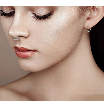 5PCS G23 Titanium Nose Piercing Implant Grade 12G 14G 16G 18G 20G Clicker Diaphragm Tragus Piercing Sexy Body Jewelry Wholesale