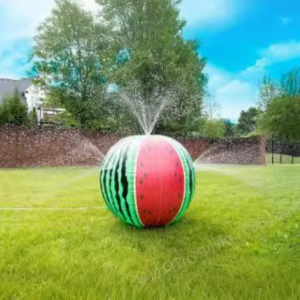 Inflatable Sprinkler, Giant Watermelon Spray Water Ball Spary from 4 Sides Water Sprinkler, Summer Outdoor WaterToys Water Party