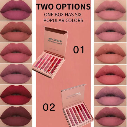 Matte Liquid Lipstick Set Waterproof Long Lasting  Smudge Proof Lip Gloss Easy to Apply Non Transfer Holiday Gift