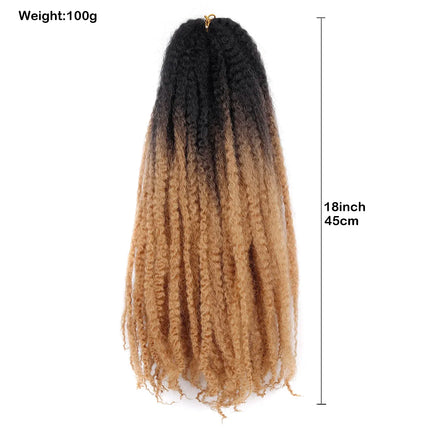Crochet Hair Short Curly Fluffy Marley Twist Braiding Hair Synthetic Braids Hair Extensions Afro Black Hairstyle For Ladies