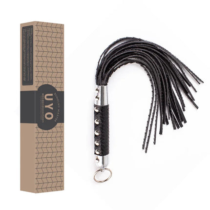 BDSM vintage leather loose whip metal rivet vintage openwork clock S exclusive nameplate slave game leather whip couple SP whip