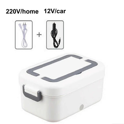 12V/220V Car Electric Lunch Box Portable Food Heater Office 304 Stainless Steel Water Free Water Lunch Box Insulated Box 1000ml