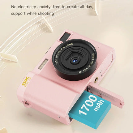 5K Professional Digital Camera Wide Angle Digital Zoom 64MP Camcorder Photography 3 Inch Screen Vlog Video Recorder WIFI Webcam