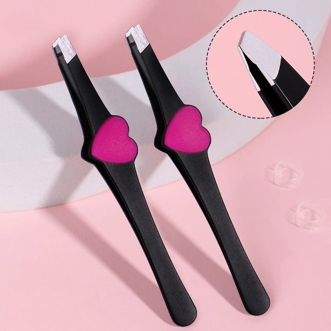 2PCS multifunctional stainless steel eyebrow clip/pliers, for beard hair,Eyebrow trimming tools, suitable for men and women