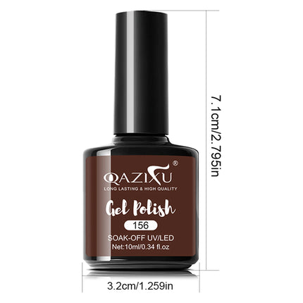QAZIXU 10ml Brown Golden Cat Eye Nail Polish Gel Soak Off UV LED Nail Magnetic Gel Polish Nail Art Design DIY For Winter
