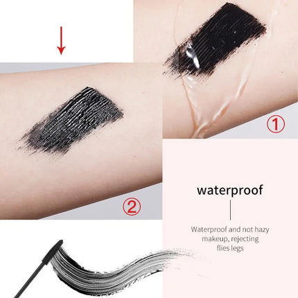 4D Mascara Waterproof Extra Volume Long -lasting Hyper Lengthening Eyelash Non-smudging Eyelashes Black Mascara