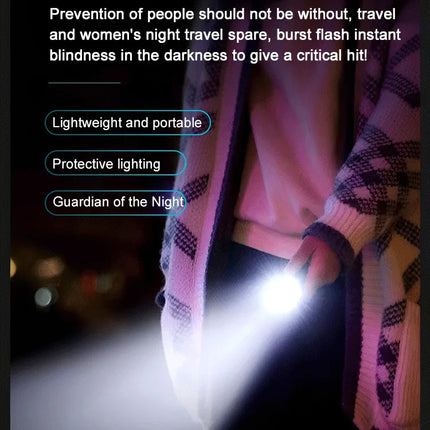 Portable Mini LED Flashlight Powerful 3*Wick Small Pocket Torch Rechargeable Strong Light Lantern Super Bright Cap Clip Lamp